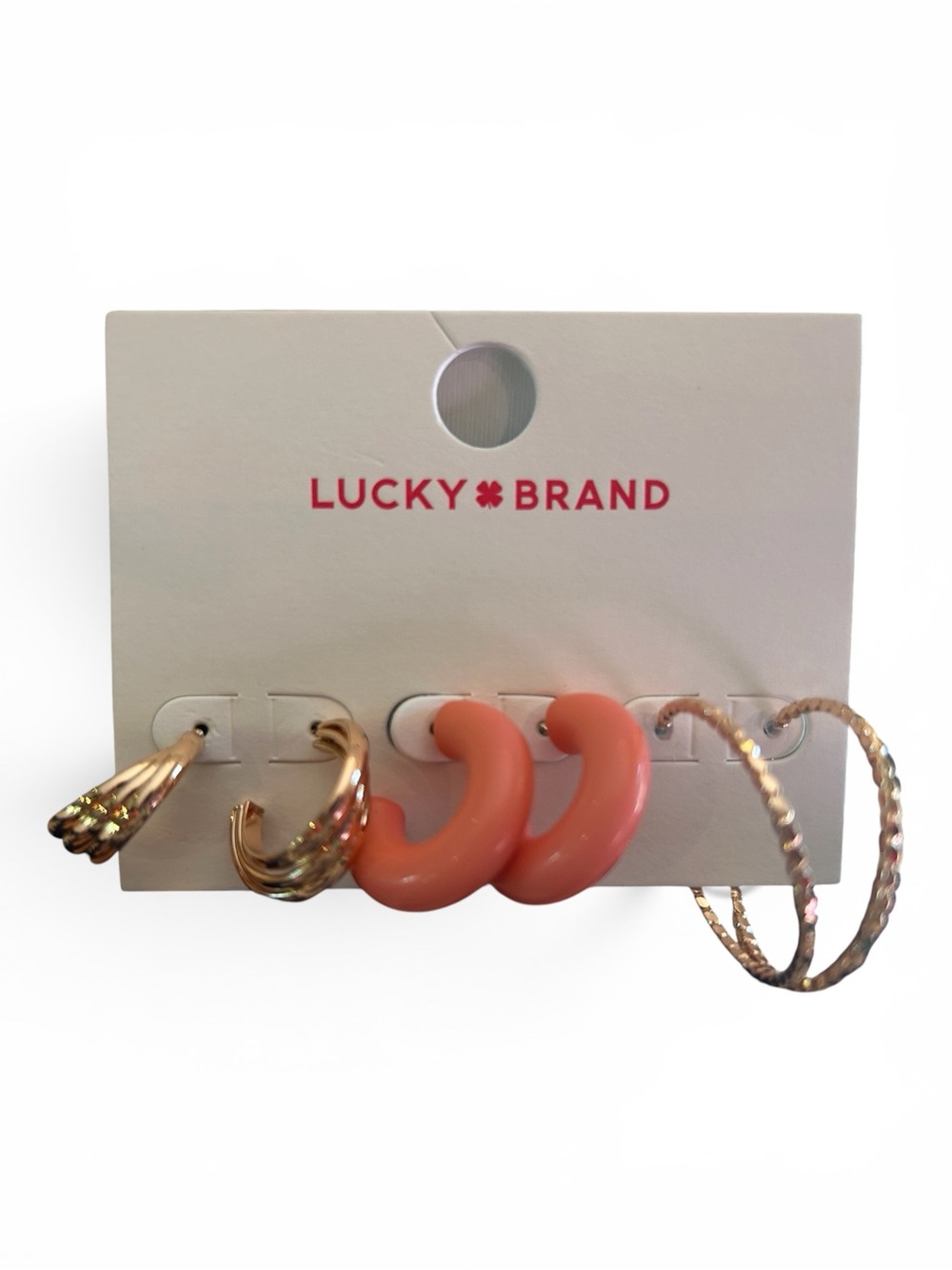 Lucky Brand Gold-Tone Mixed Hoop and Stud Earring Set